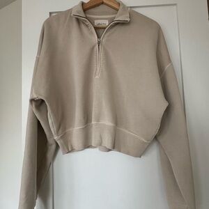 Wilfred Free Cream Ribbed Collar Sweater